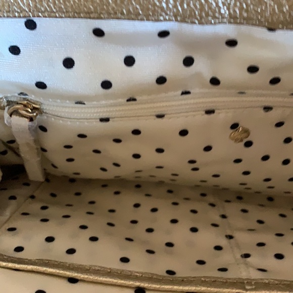 Kate spade gold metallic bow purse. Never used. Retail 298 - Picture 4 of 6